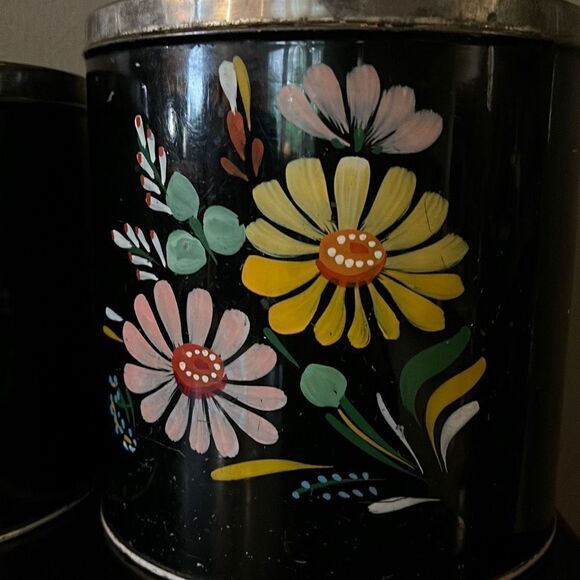Vintage Ransburg Hand Painted Canisters Indianapolis - Picture 2 of 8